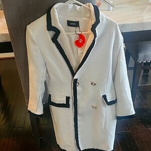 Cider White Coat with Black Trim